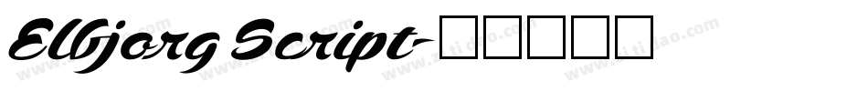 Elbjorg Script字体转换